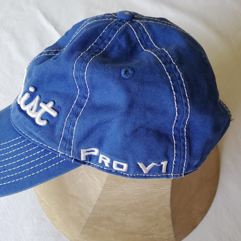 Titleist Blue Canvas Cap FJ Pro V1 Adjustable Hat - Picture 2 of 11